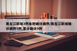 黑龙江新增3例本地确诊病例/黑龙江新增确诊病例5例,累计确诊9例