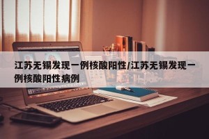 江苏无锡发现一例核酸阳性/江苏无锡发现一例核酸阳性病例